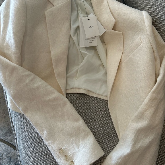 A.L.C Andy Cropped Jacket size 8 NWT NEW Color: Ecru - Picture 6 of 8